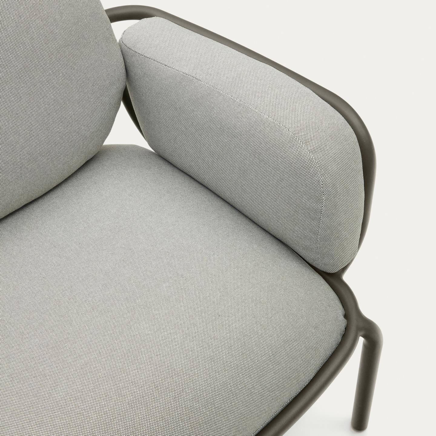 Kave Home Outdoor Fauteuil 'Joncols' kleur Grijs/Groen