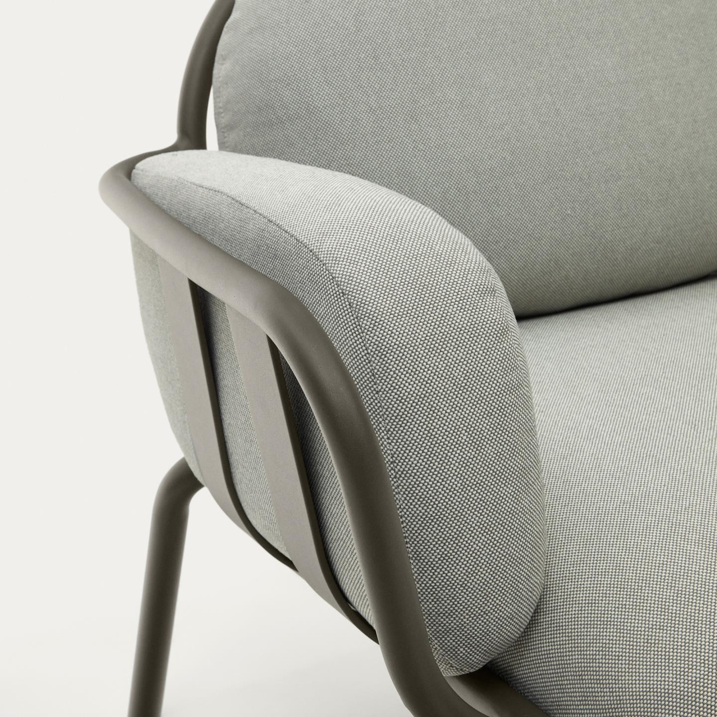 Kave Home Outdoor Fauteuil 'Joncols' kleur Grijs/Groen