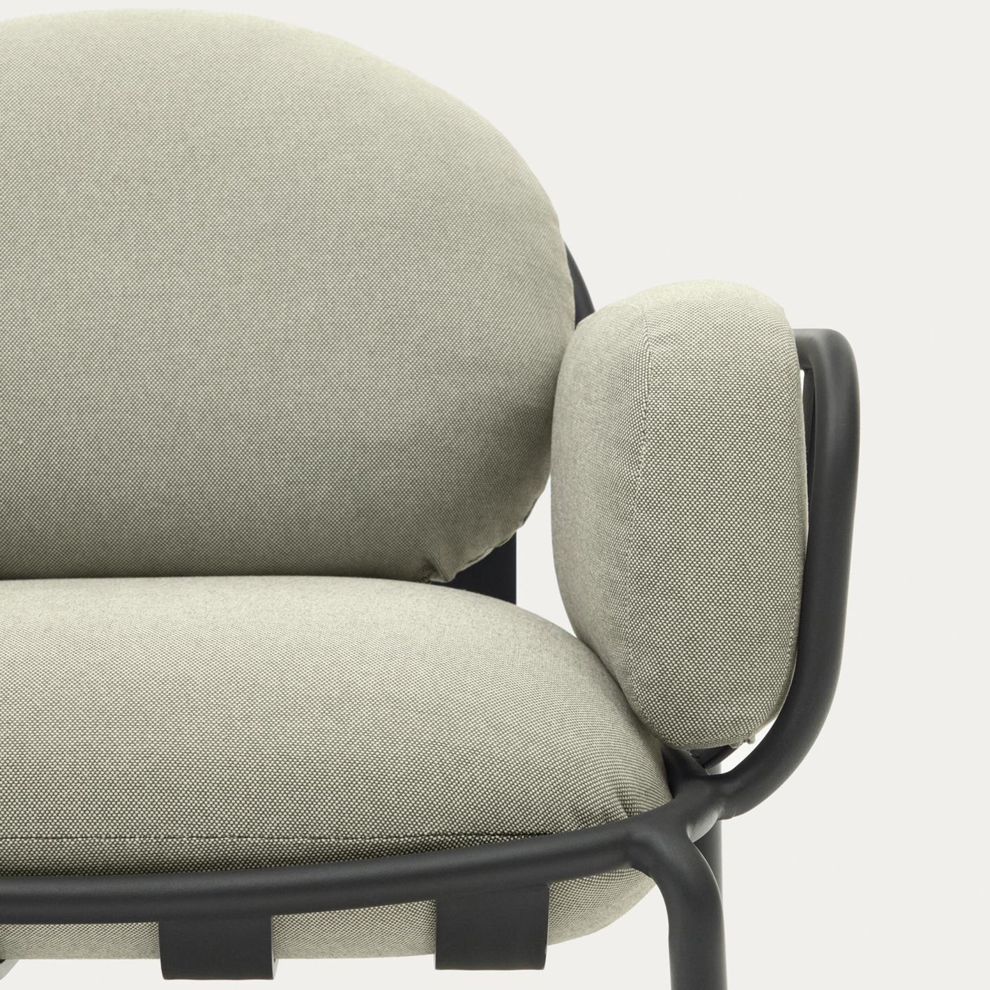 Kave Home Outdoor Fauteuil 'Joncols' kleur Beige/Grijs
