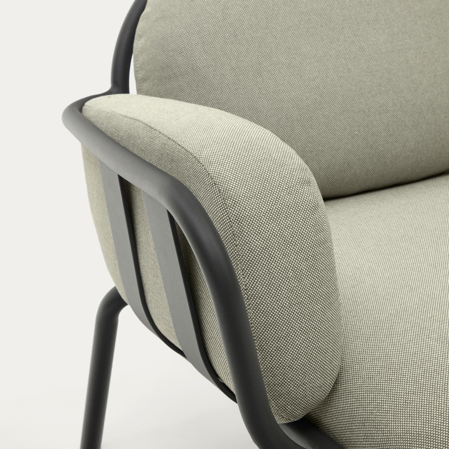 Kave Home Outdoor Fauteuil 'Joncols' kleur Beige/Grijs