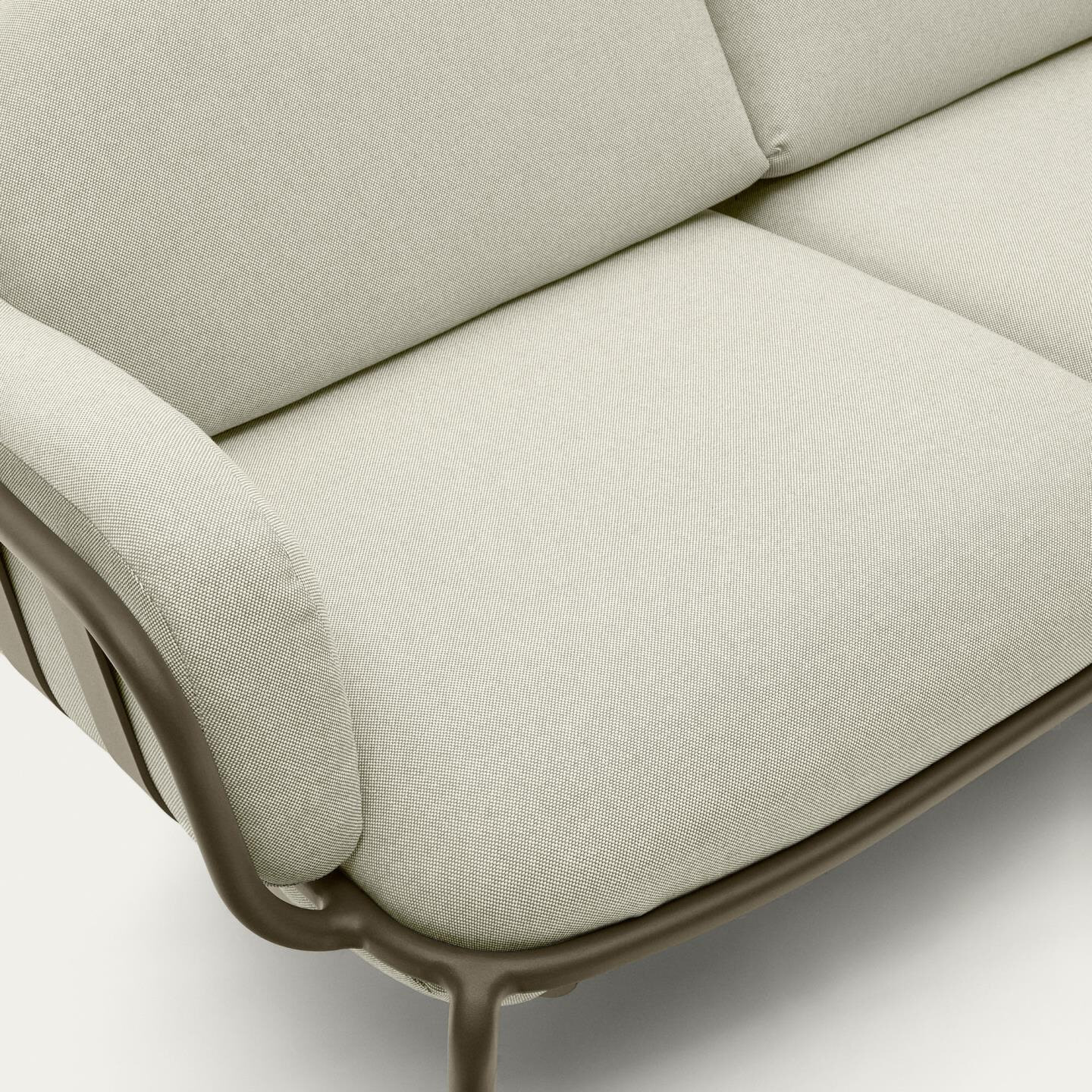 Kave Home 2-zits Tuinbank 'Joncols' kleur Beige/Groen