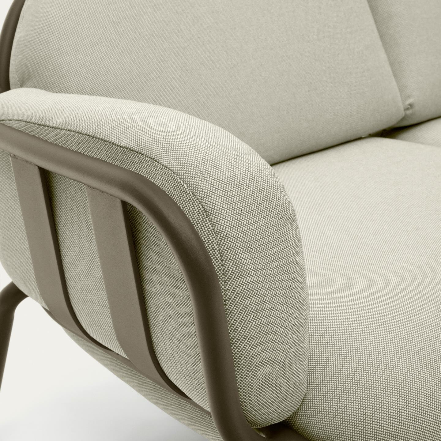 Kave Home 2-zits Tuinbank 'Joncols' kleur Beige/Groen