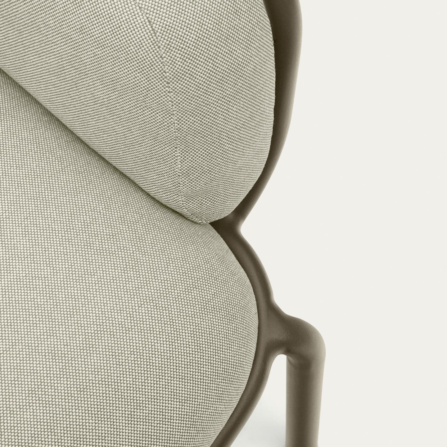 Kave Home 2-zits Tuinbank 'Joncols' kleur Beige/Groen
