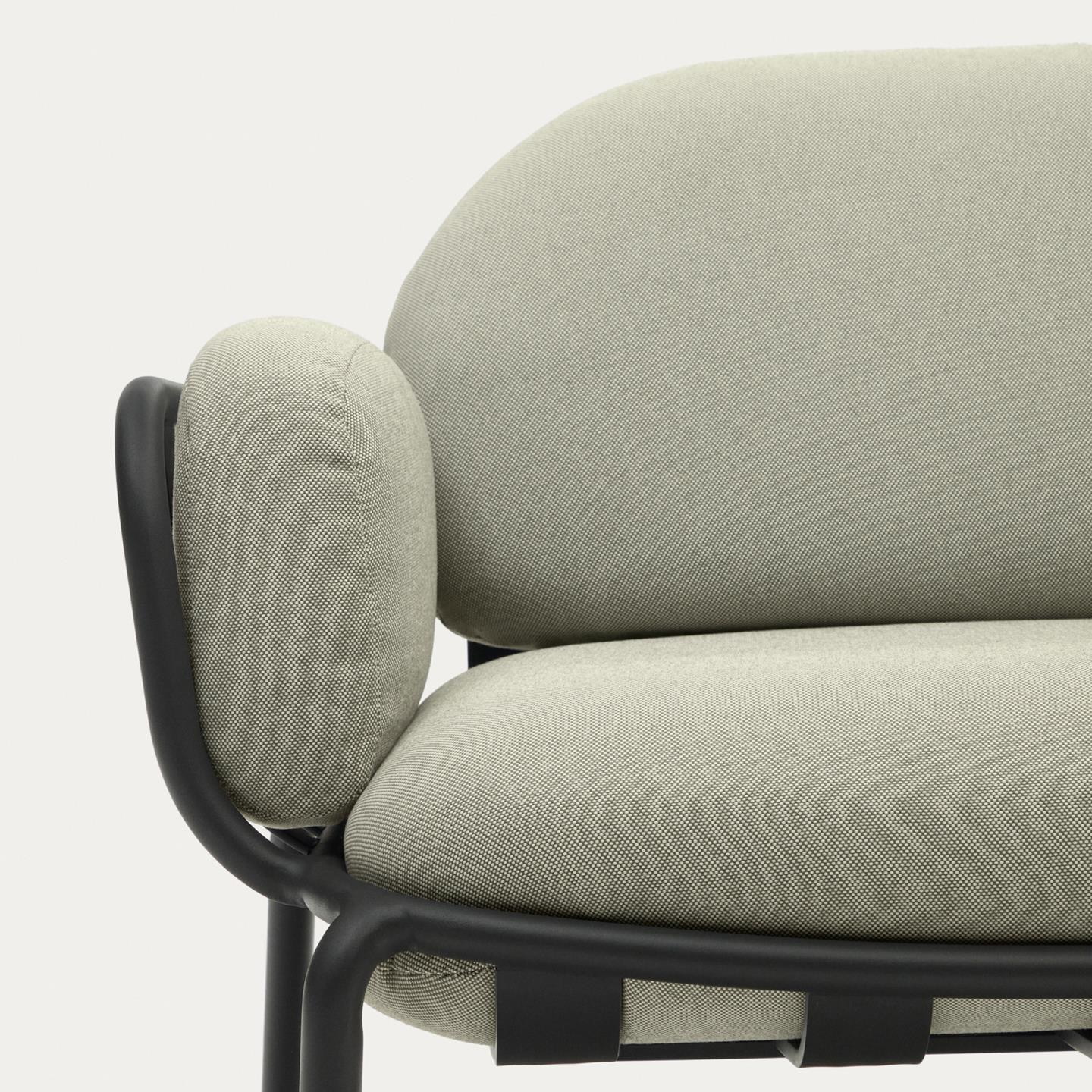 Kave Home 2-zits Tuinbank 'Joncols' kleur Beige/Antraciet