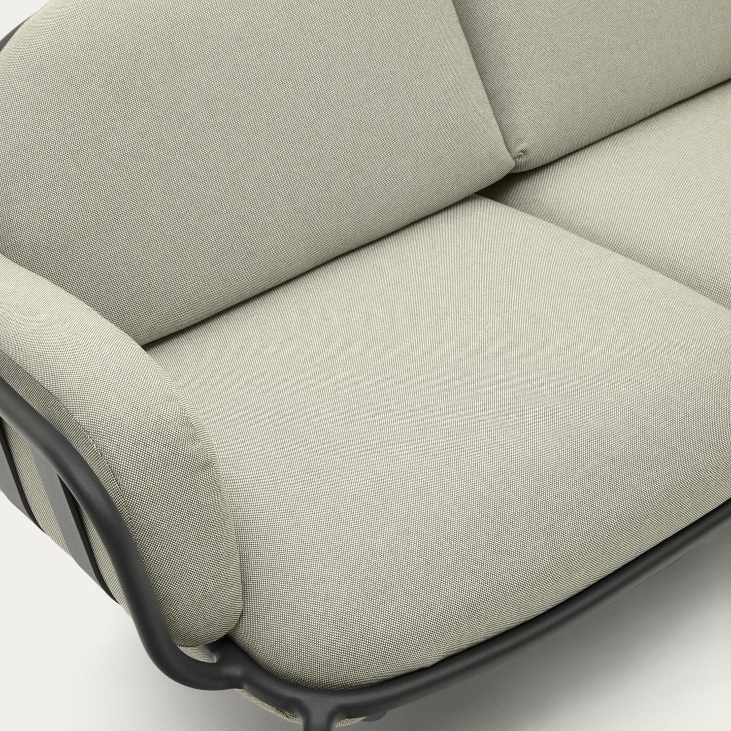 Kave Home 2-zits Tuinbank 'Joncols' kleur Beige/Antraciet