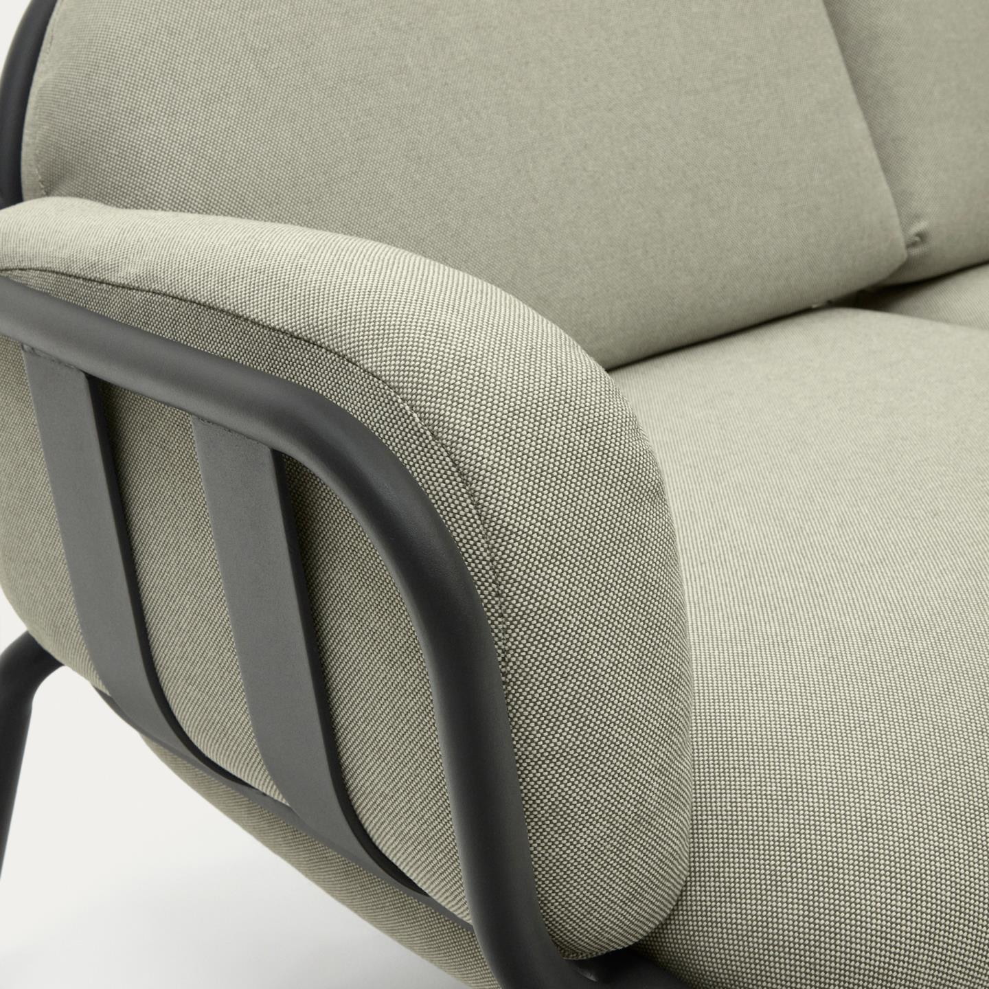 Kave Home 2-zits Tuinbank 'Joncols' kleur Beige/Antraciet