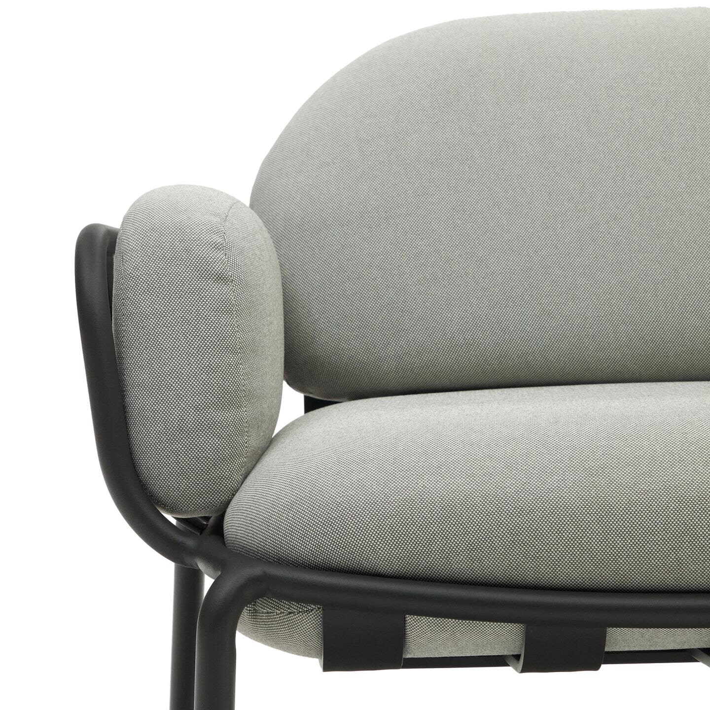 Kave Home 3-zits Tuinbank 'Joncols' kleur Grijs/Antraciet