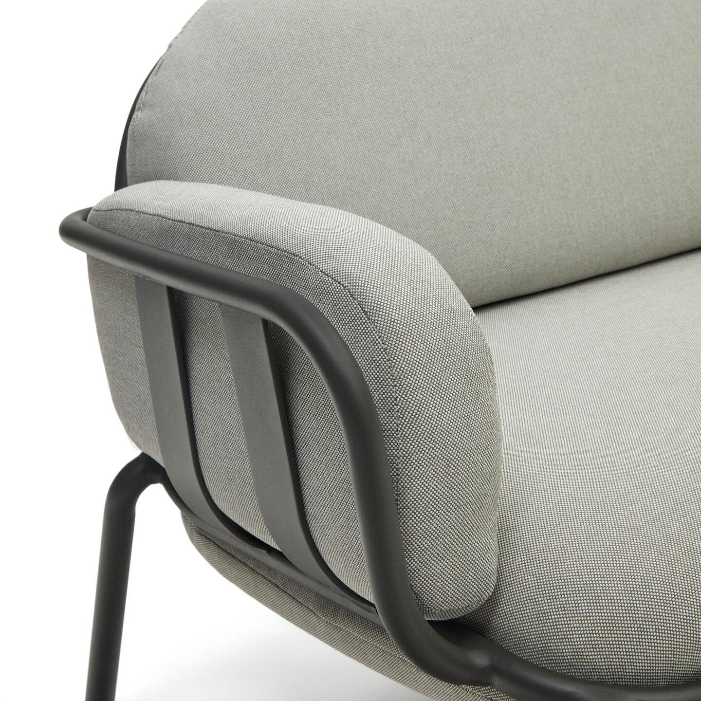 Kave Home 3-zits Tuinbank 'Joncols' kleur Grijs/Antraciet