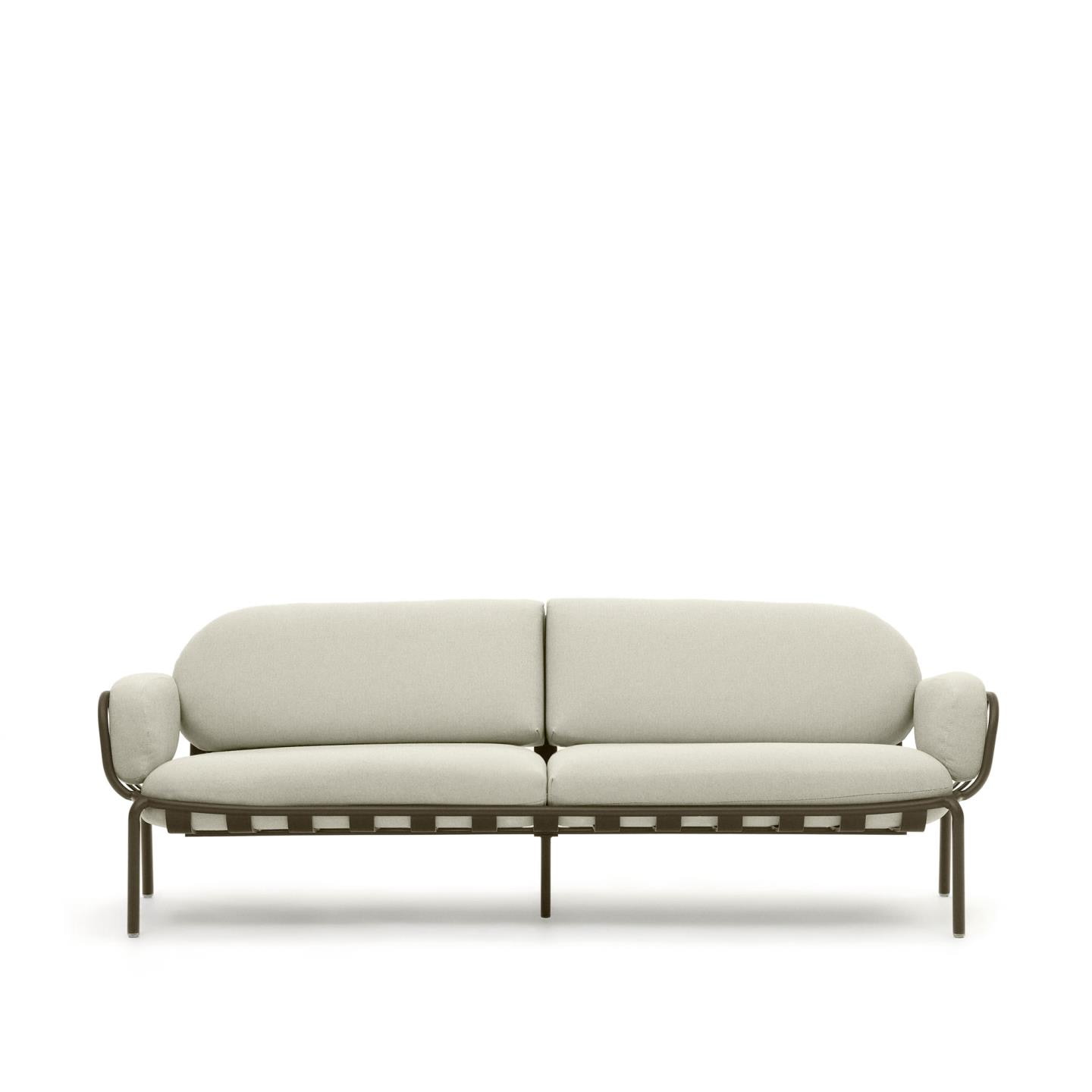 Kave Home 3-zits Tuinbank 'Joncols' kleur Beige/Groen