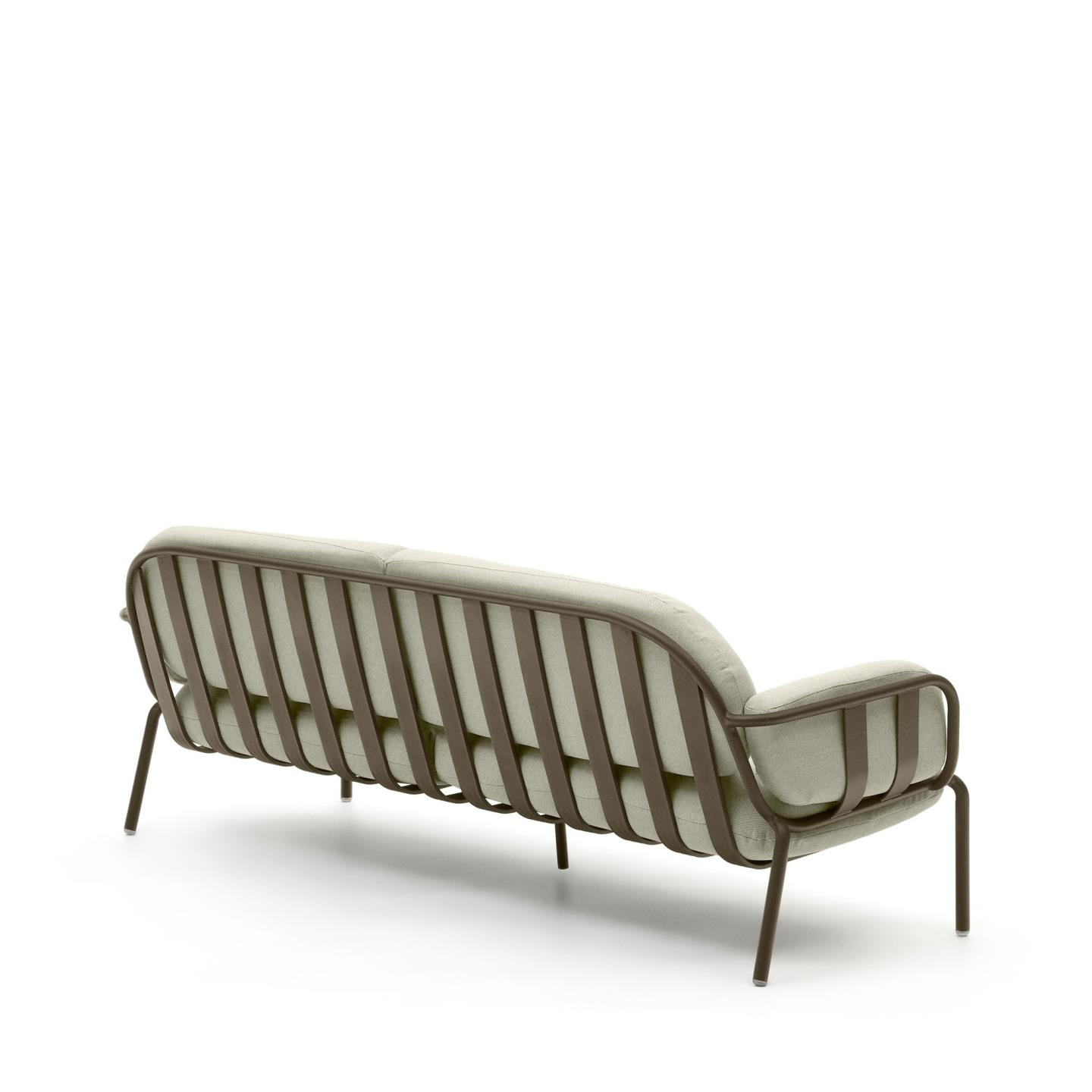Kave Home 3-zits Tuinbank 'Joncols' kleur Beige/Groen