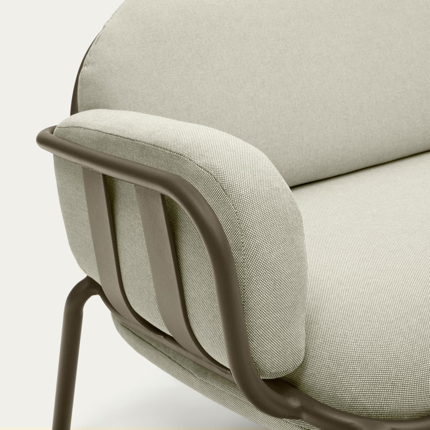 Kave Home 3-zits Tuinbank 'Joncols' kleur Beige/Groen