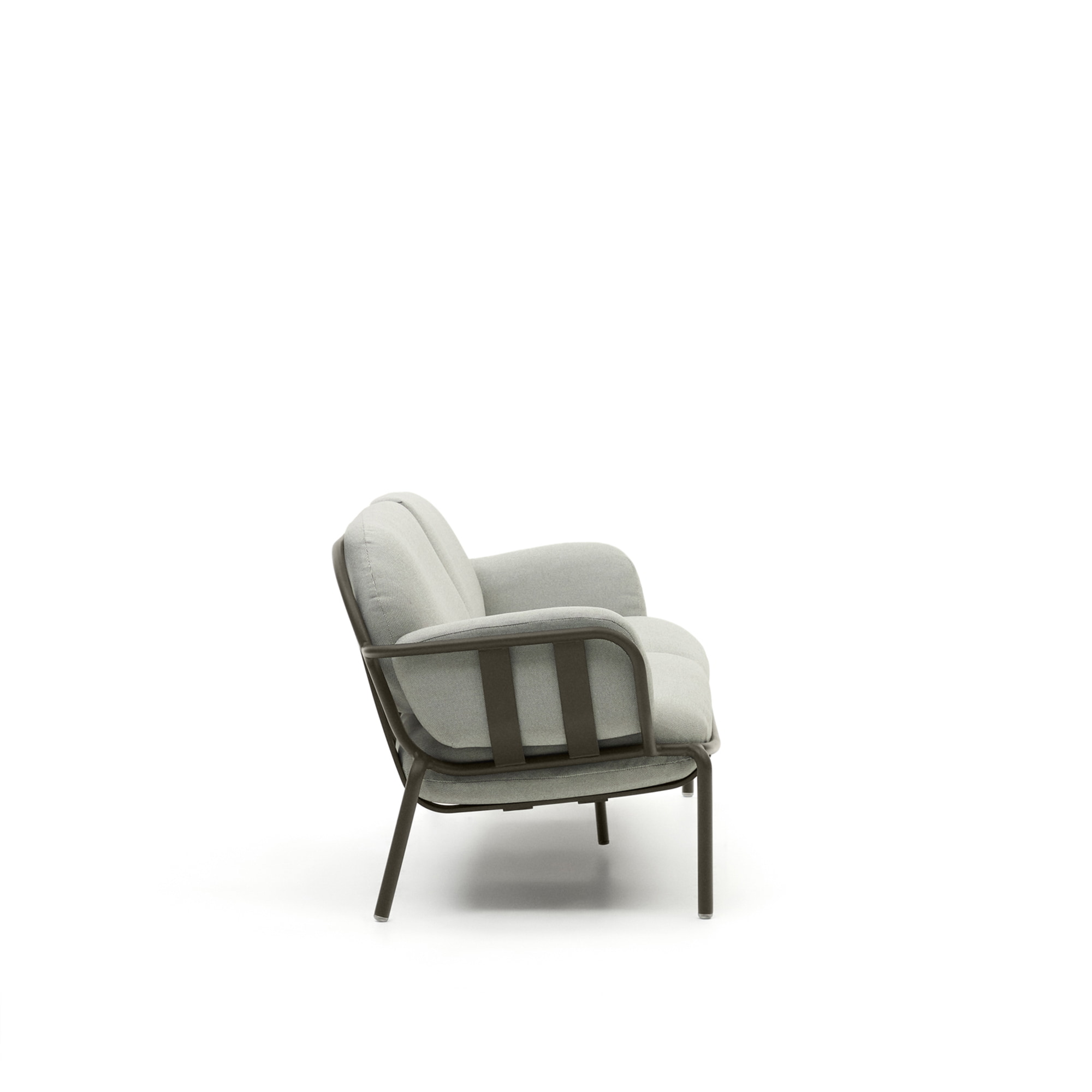 Kave Home 3-zits Tuinbank 'Joncols' 224cm, kleur Grijs/Groen