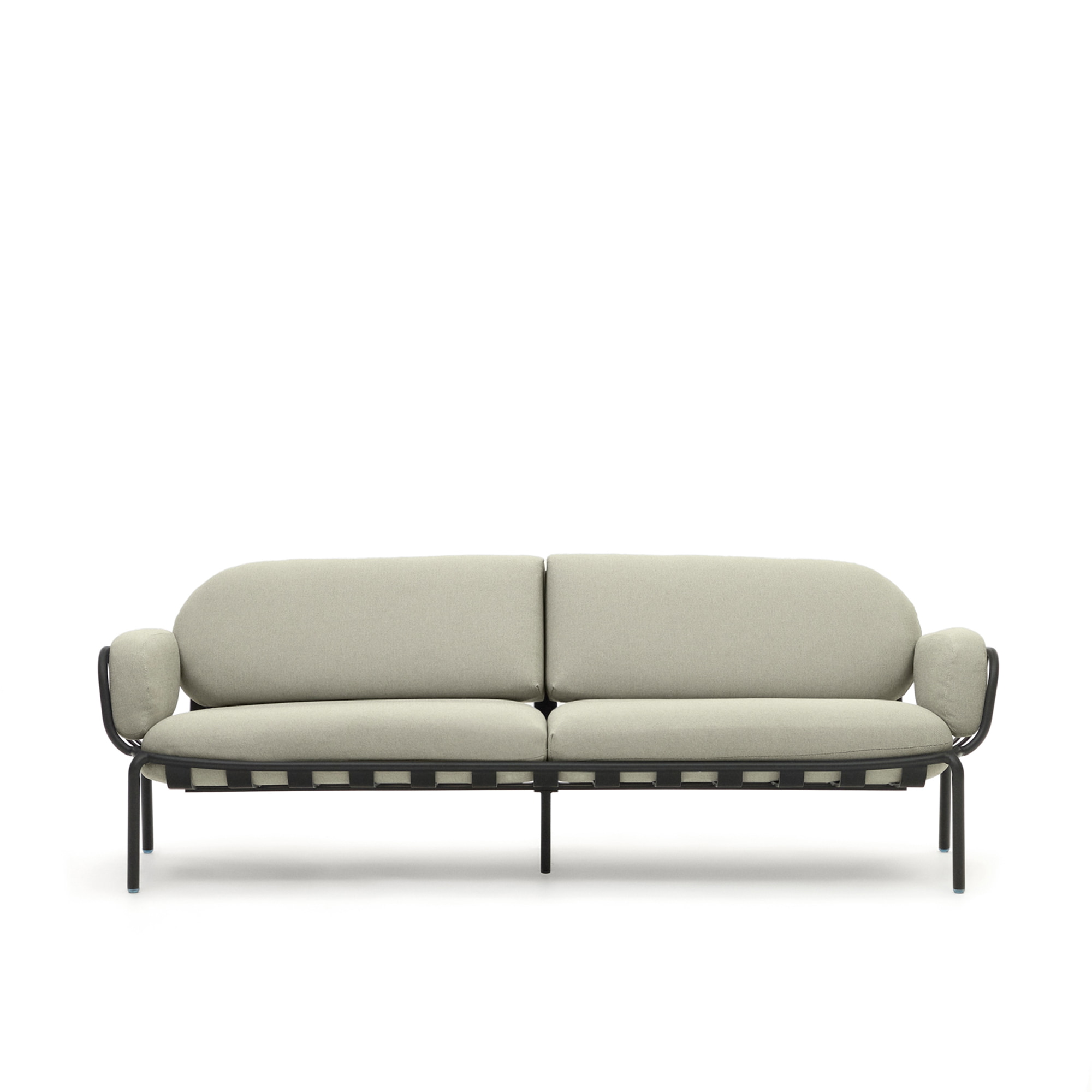 Kave Home 3-zits Tuinbank 'Joncols' kleur Beige/Antraciet