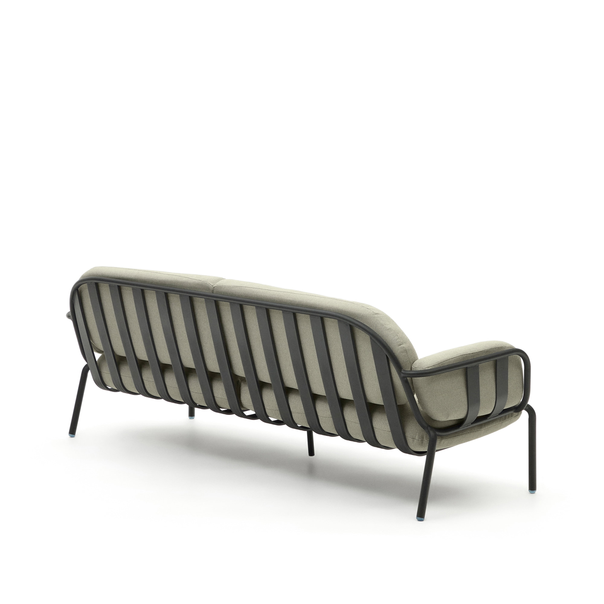 Kave Home 3-zits Tuinbank 'Joncols' kleur Beige/Antraciet