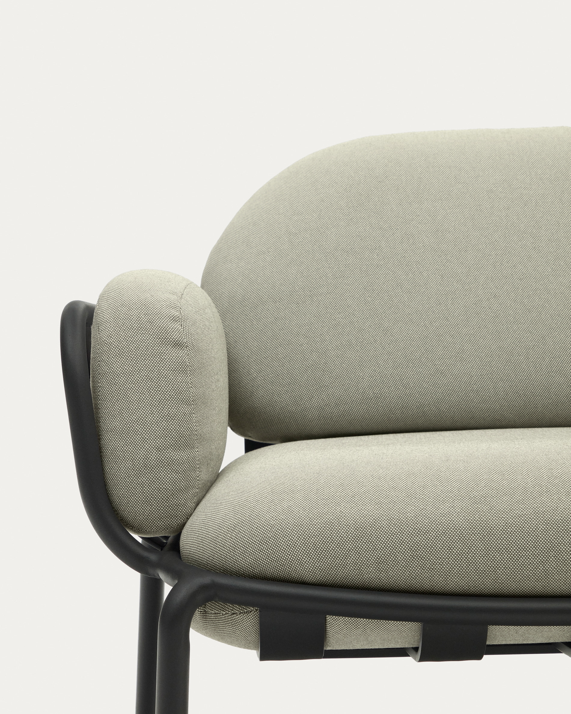 Kave Home 3-zits Tuinbank 'Joncols' kleur Beige/Antraciet