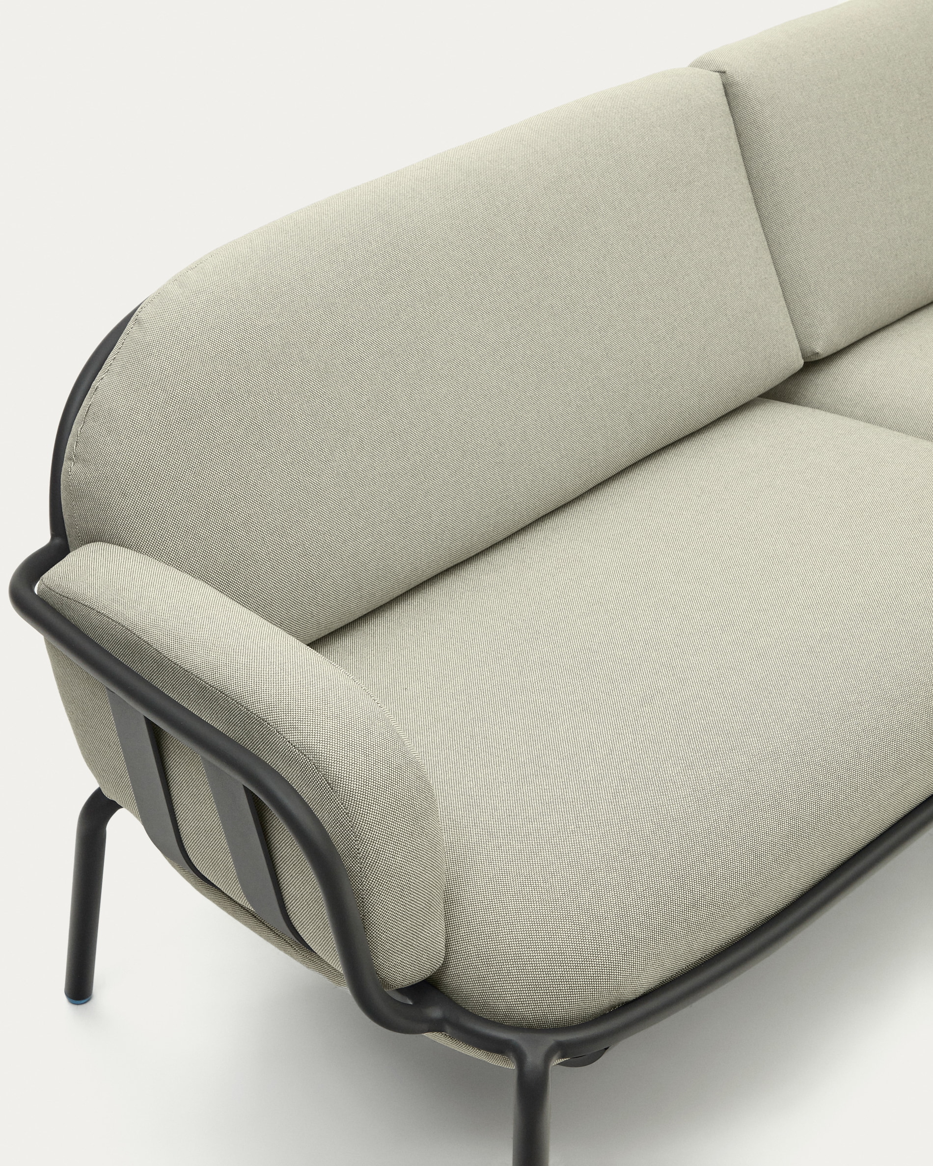 Kave Home 3-zits Tuinbank 'Joncols' kleur Beige/Antraciet