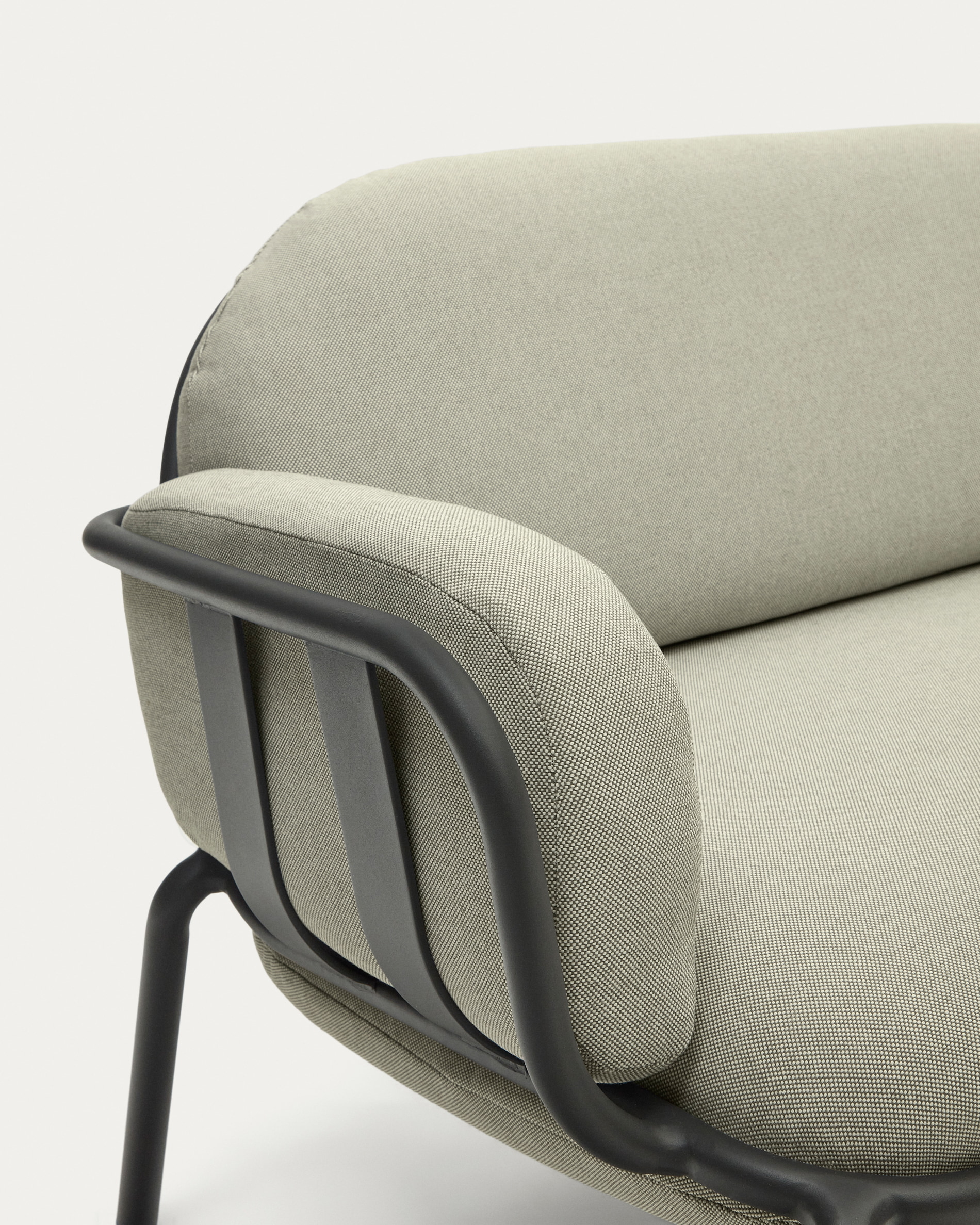 Kave Home 3-zits Tuinbank 'Joncols' kleur Beige/Antraciet