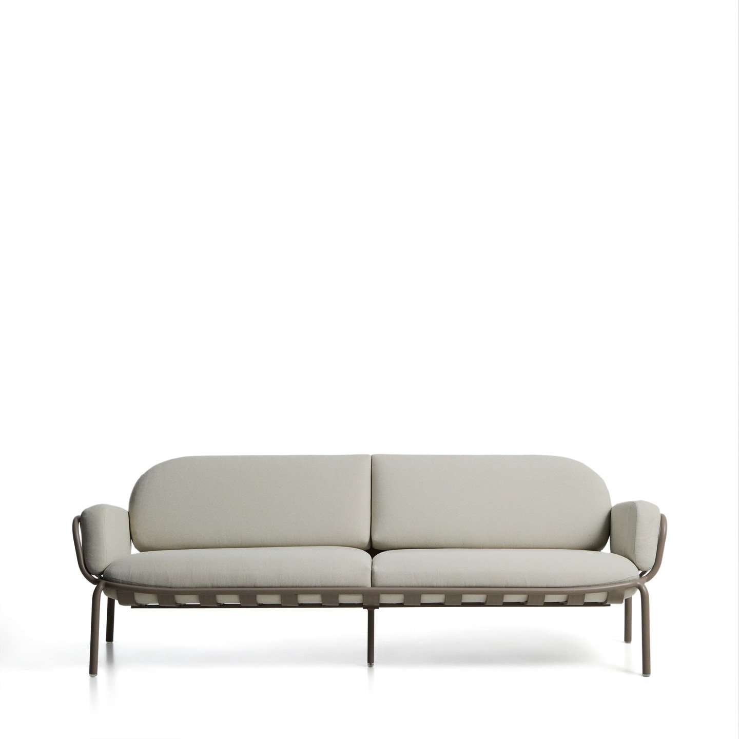 Kave Home 3-zits Tuinbank 'Joncols' 224cm, kleur Taupe