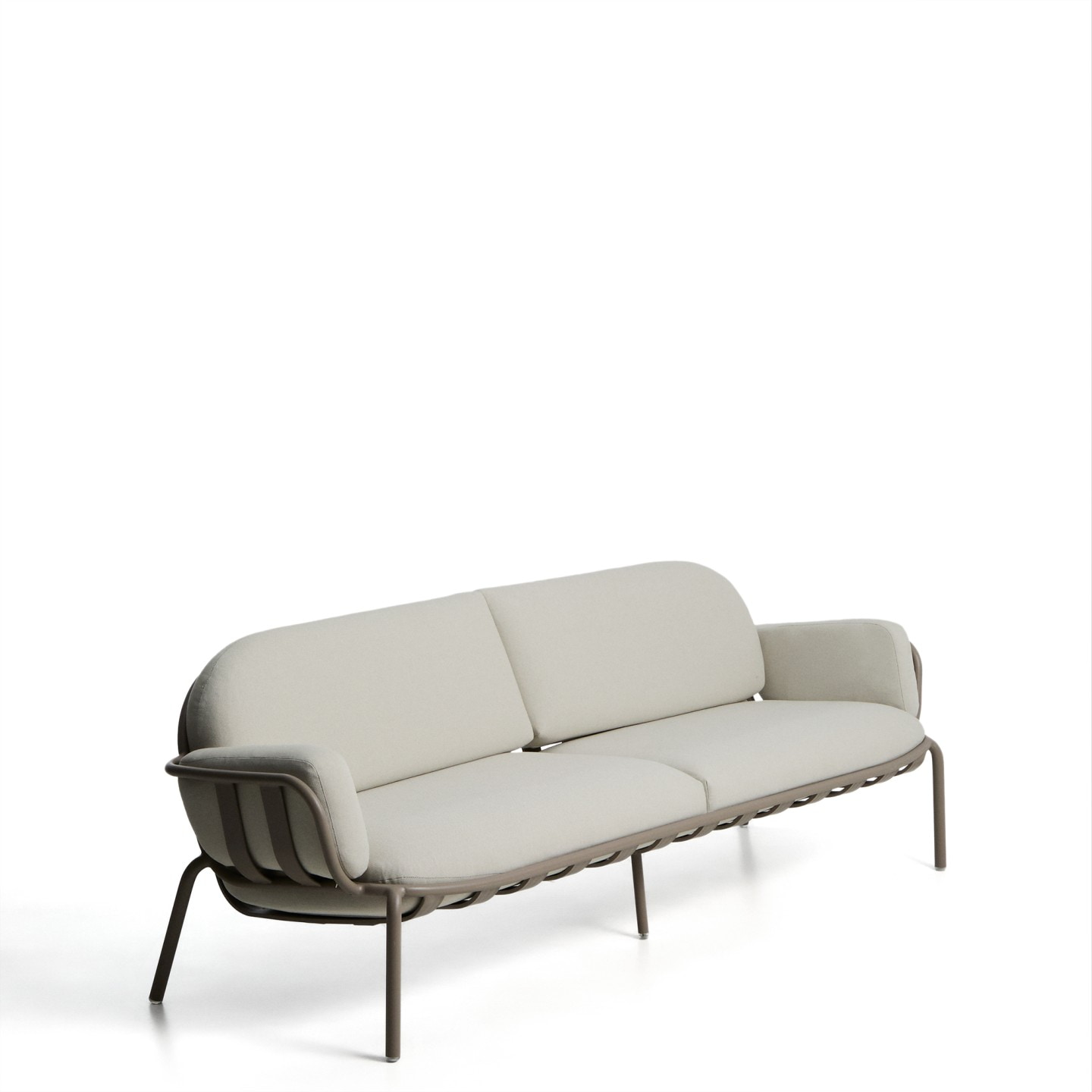 Kave Home 3-zits Tuinbank 'Joncols' 224cm, kleur Taupe