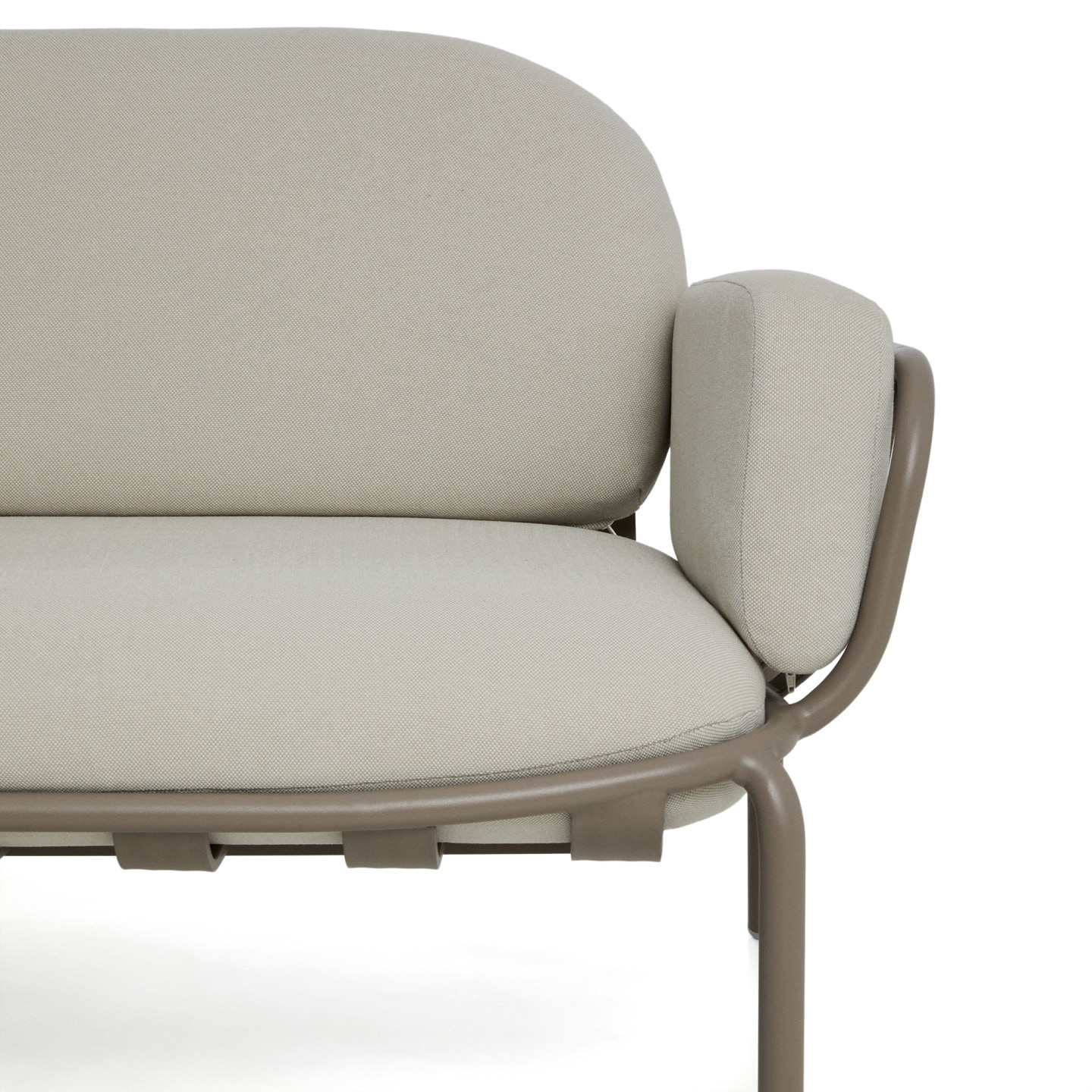 Kave Home 3-zits Tuinbank 'Joncols' 224cm, kleur Taupe