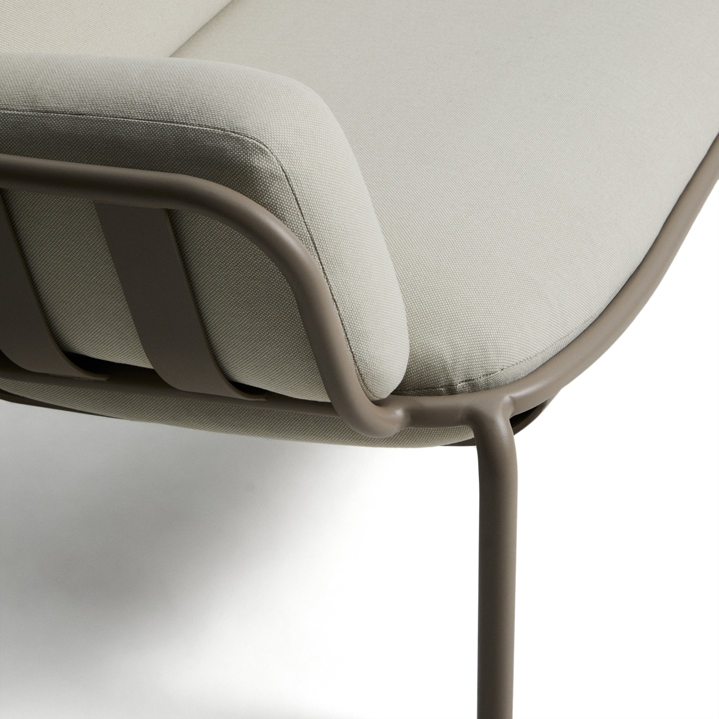 Kave Home 3-zits Tuinbank 'Joncols' 224cm, kleur Taupe