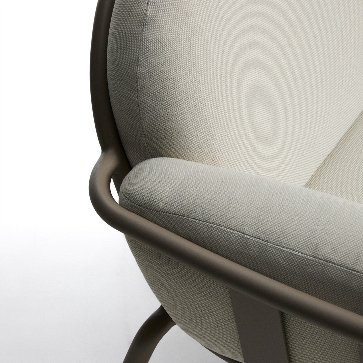 Kave Home 3-zits Tuinbank 'Joncols' 224cm, kleur Taupe