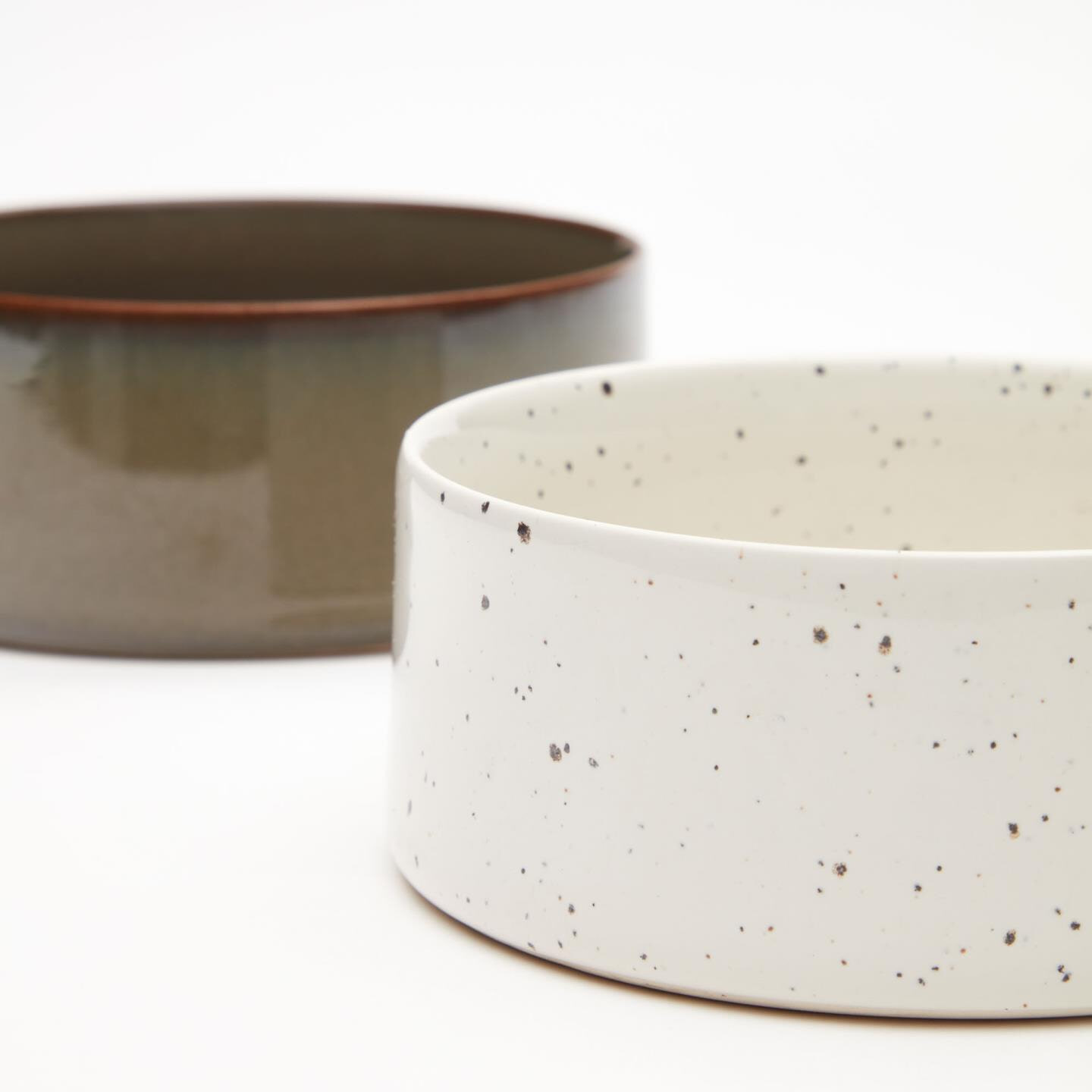 Kave Home Voerbak 'Dumbi' Set van 2 stuks, Keramiek