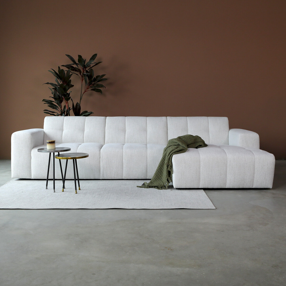 PEPP Interiors Loungebank 'Wave' 305cm, kleur Off White