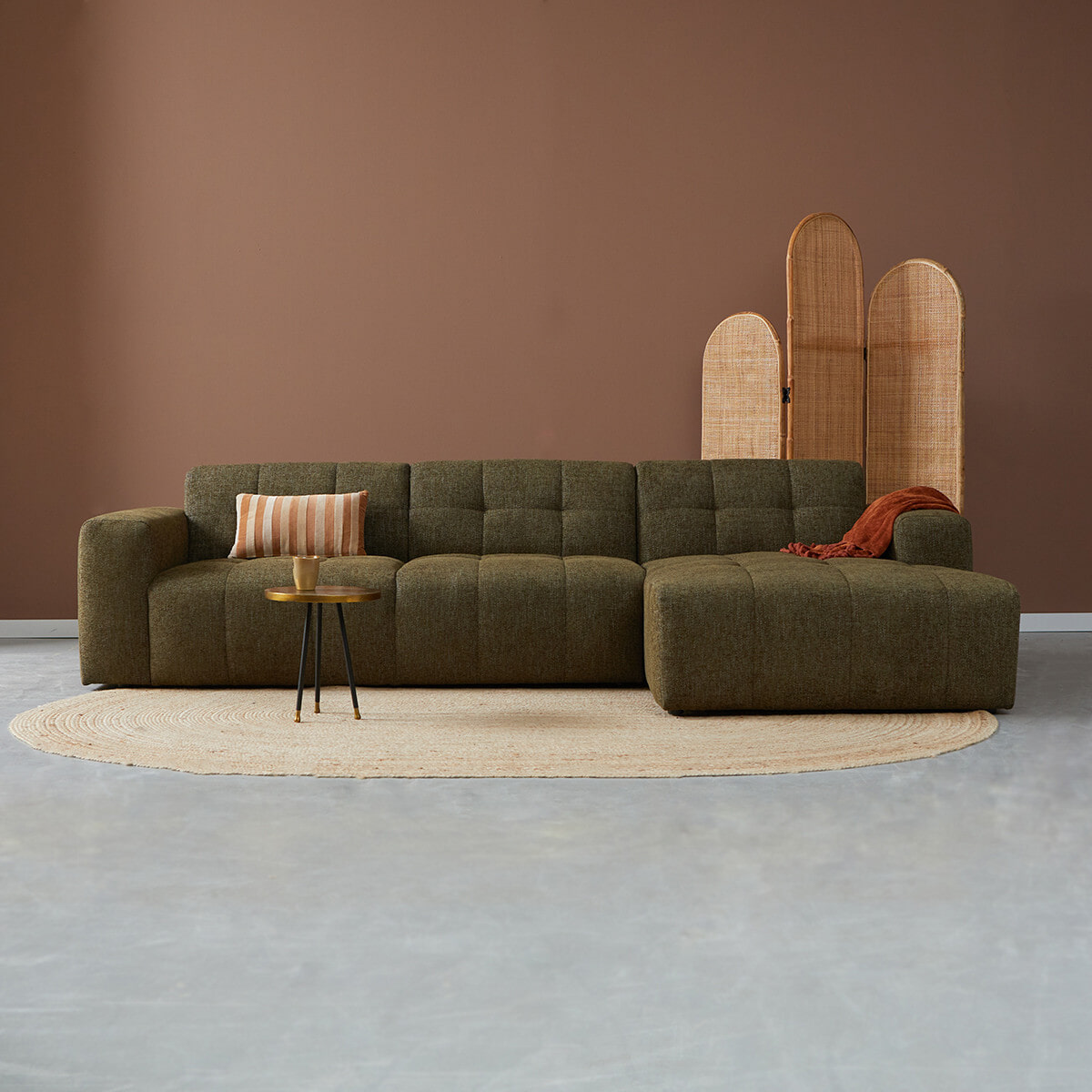 PEPP Interiors Loungebank 'Wave' 305cm, kleur Groen
