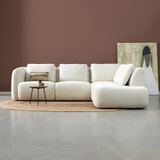 PEPP Interiors Hoekbank 'Cloud' 285cm, Rechts, Bouclé, kleur Off White