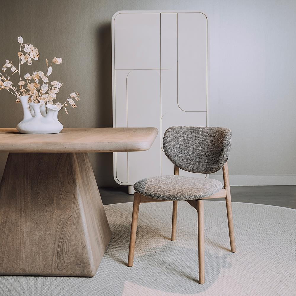 Tower Living Eetkamerstoel 'Pimonte' Bouclé, kleur Espresso