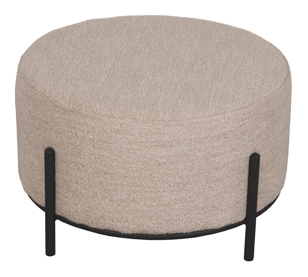 LABEL51 Hocker 'Troy' Bouclé, 57cm, kleur Naturel