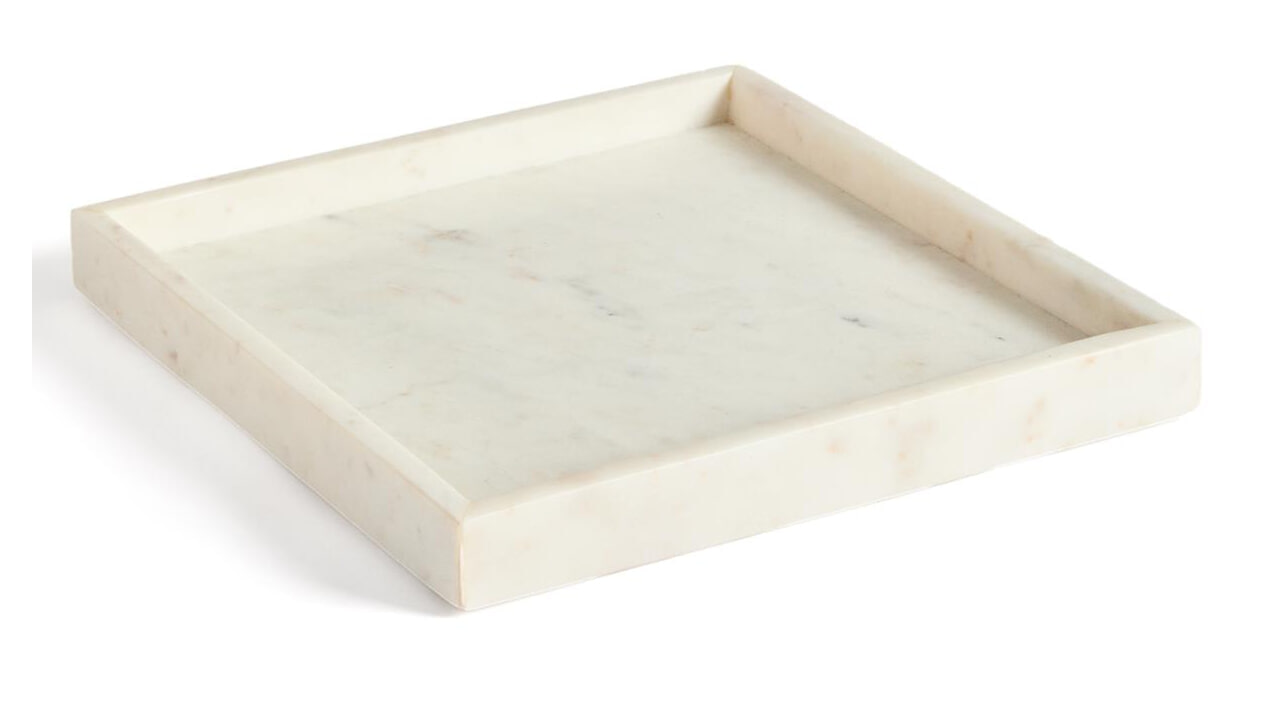 Kave Home Dienblad Serela Marmer - Wit