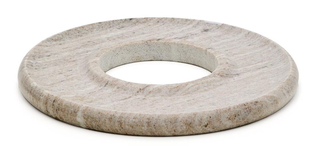 Kave Home Serveerblad Morel Marmer, 35cm - Beige
