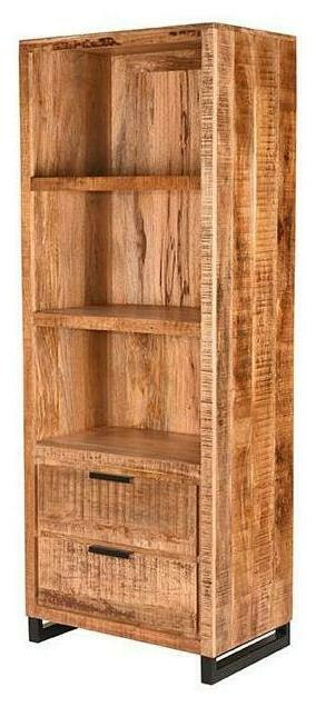 LABEL51 Boekenkast Glasgow Mangohout, 185 x 70cm - Rough