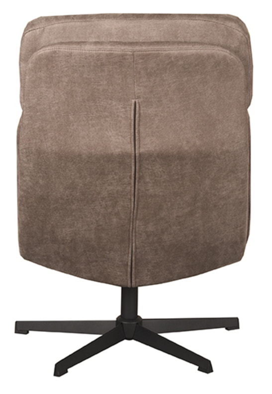LABEL51 Draaifauteuil 'Alvar' Met hocker, Micro suede, kleur Taupe