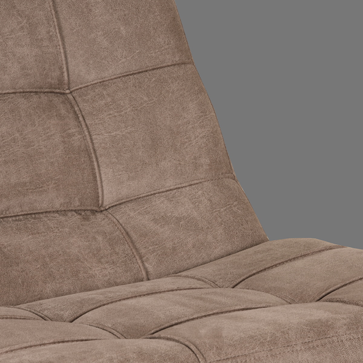 LABEL51 Draaifauteuil 'Alvar' Met hocker, Micro suede, kleur Taupe