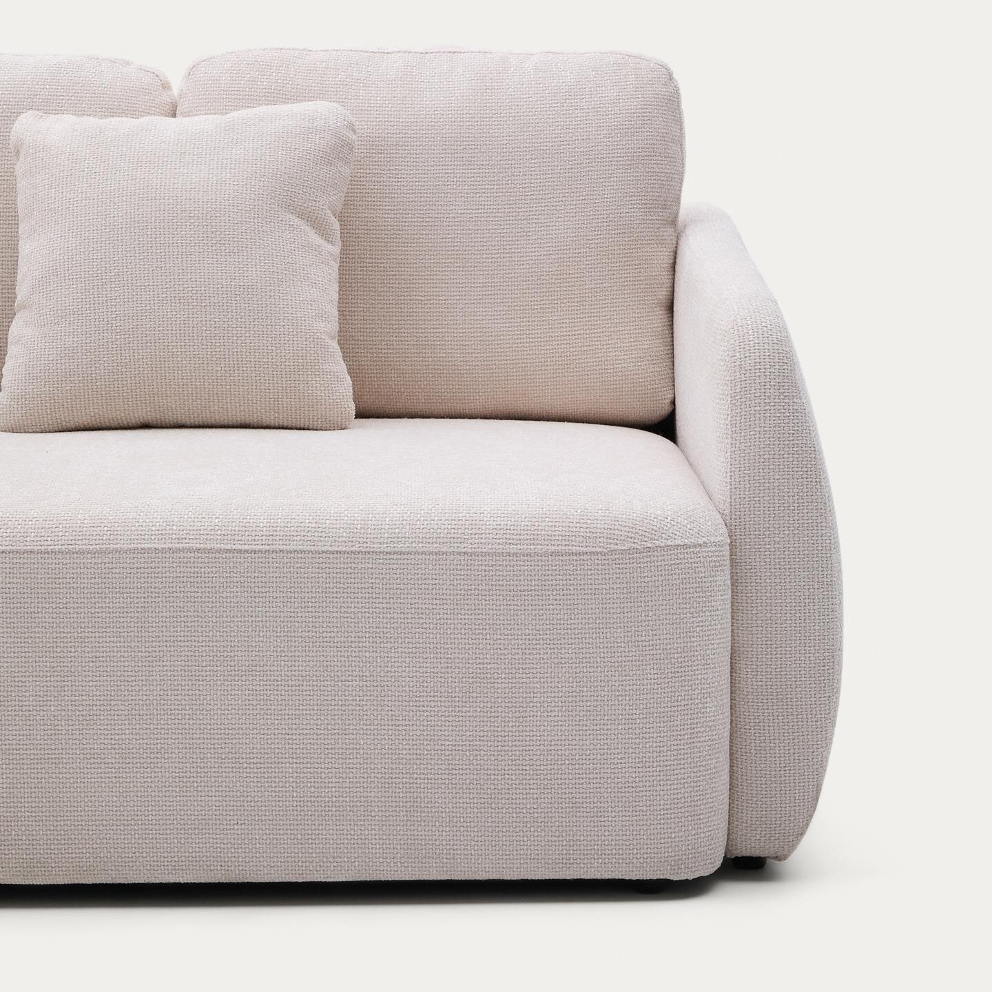 Kave Home 3-zits Slaapbank 'Laira' Chenille, kleur Beige