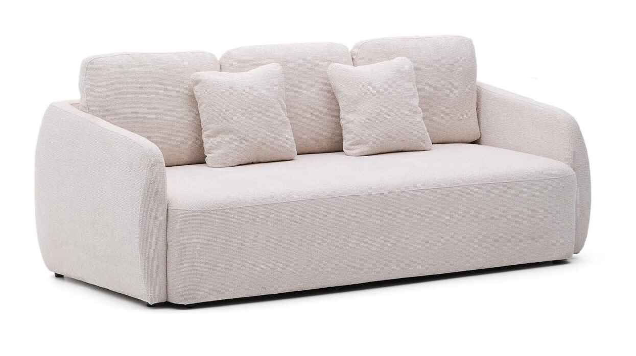 Kave Home 3-zits Slaapbank 'Laira' Chenille, kleur Beige