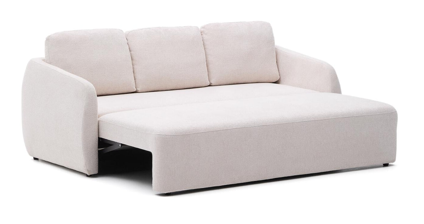 Kave Home 3-zits Slaapbank 'Laira' Chenille, kleur Beige