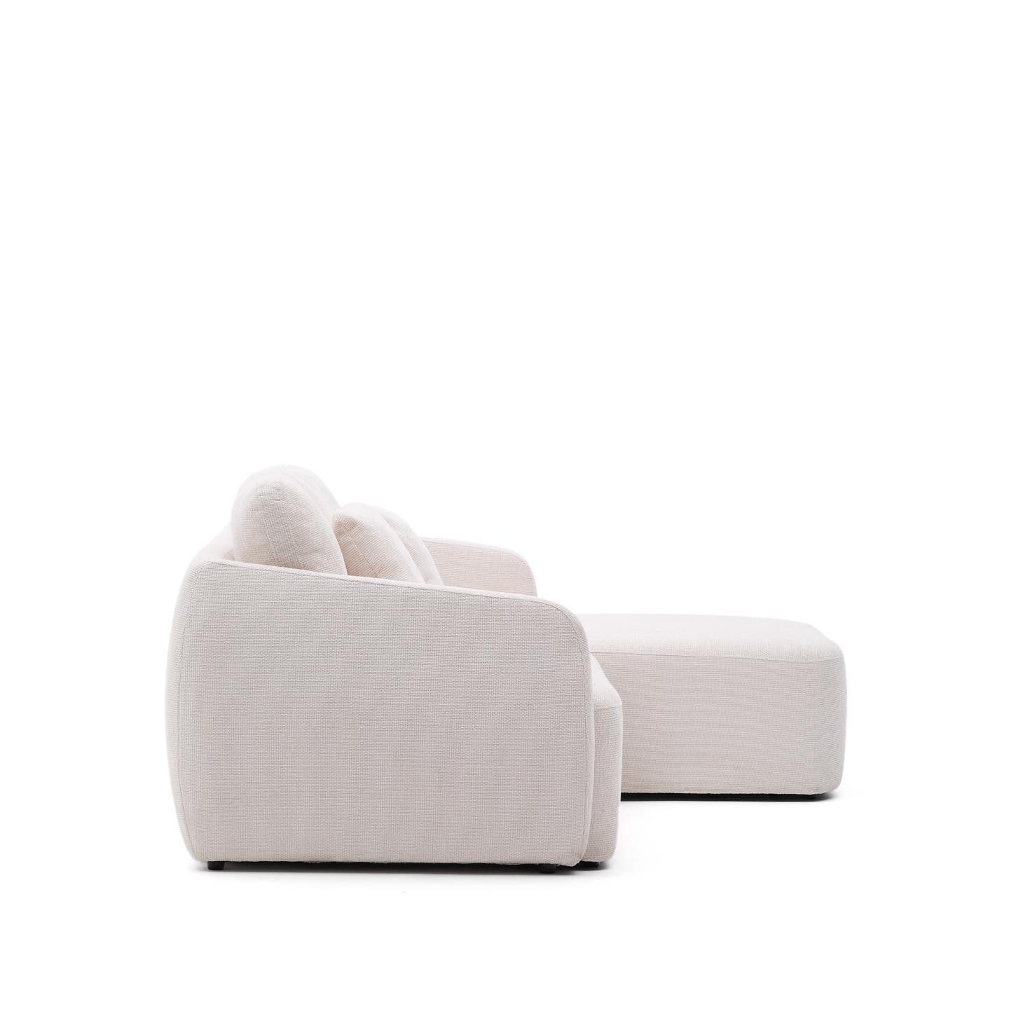 Kave Home 3-zits Lounge Slaapbank 'Laira' Rechts, Chenille, kleur Beige