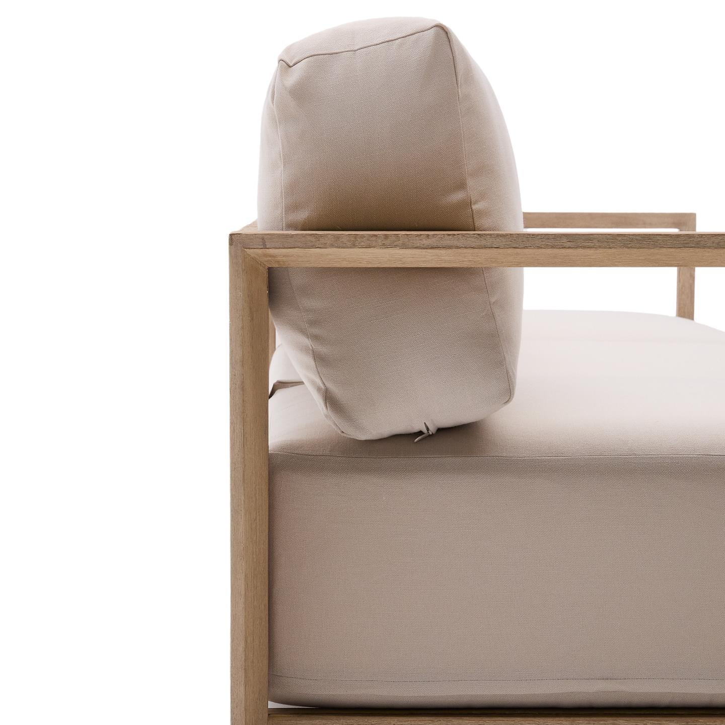 Kave Home 3-zits Loungebank 'Ambra' Acaciahout