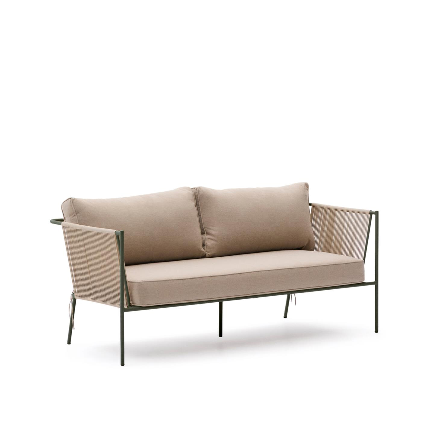 Kave Home 2-zits Loungebank Zivia Staal en touw - Beige