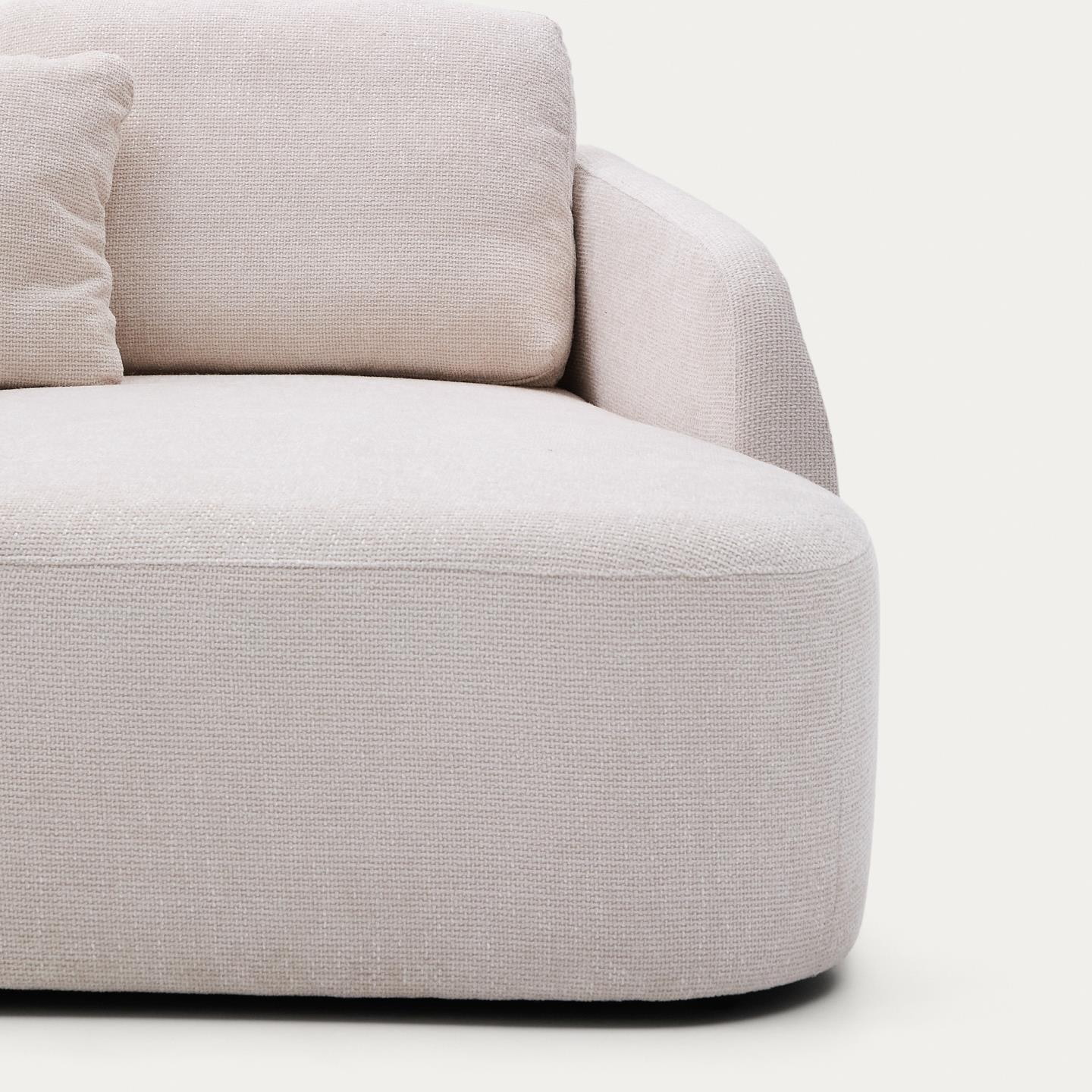Kave Home 3-zits Lounge Slaapbank 'Laira' Links, Chenille, kleur Beige