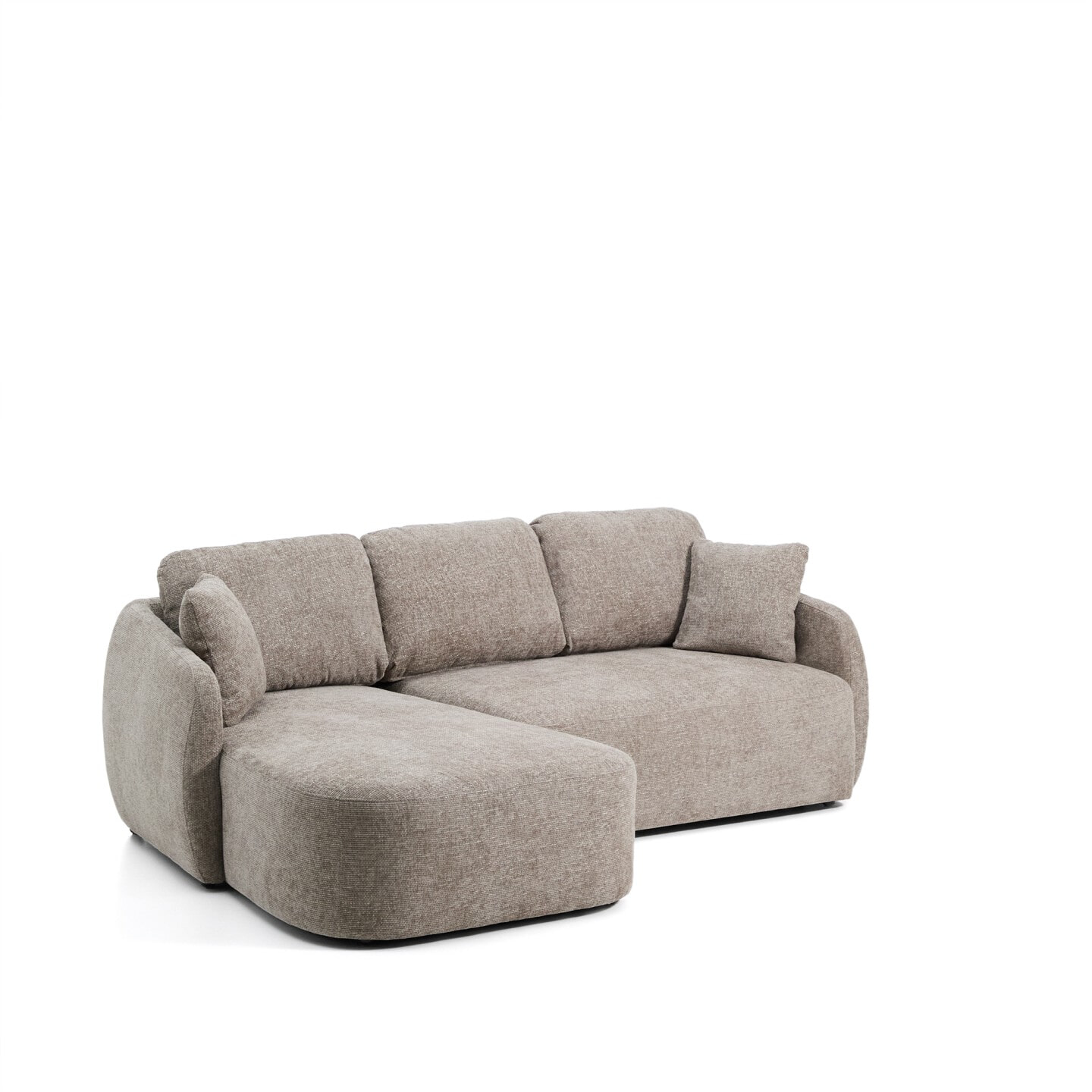 Kave Home 3-zits Lounge Slaapbank 'Laira' Links, Chenille, kleur Taupe
