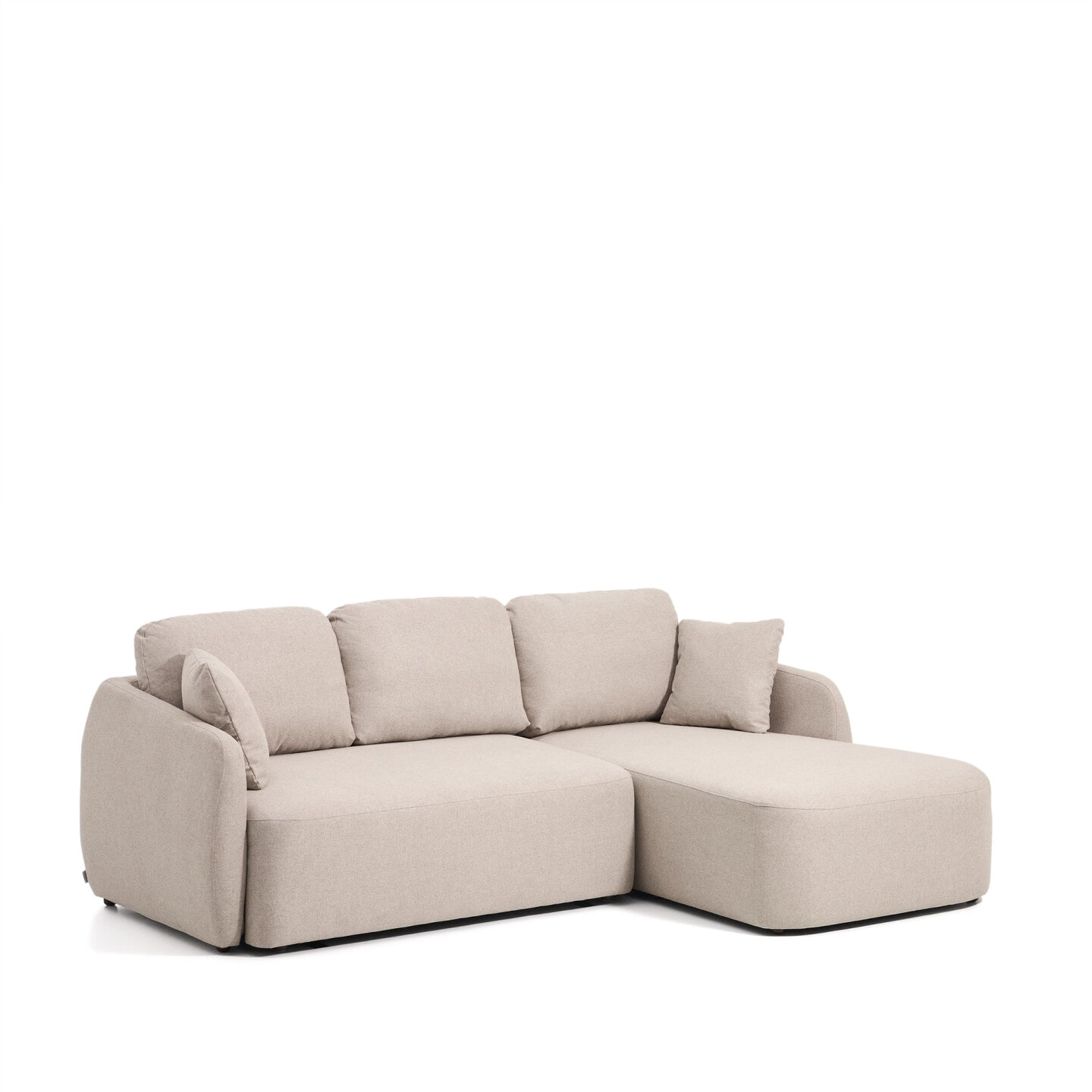 Kave Home 3-zits Lounge Slaapbank 'Laira' Rechts, Chenille, kleur Beige