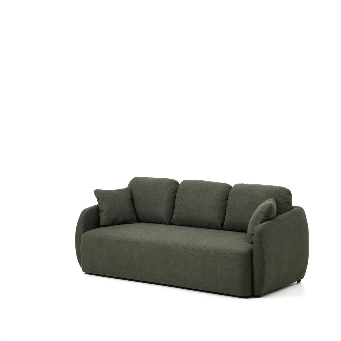 Kave Home 3-zits Slaapbank 'Laira' Chenille, kleur Donkergroen