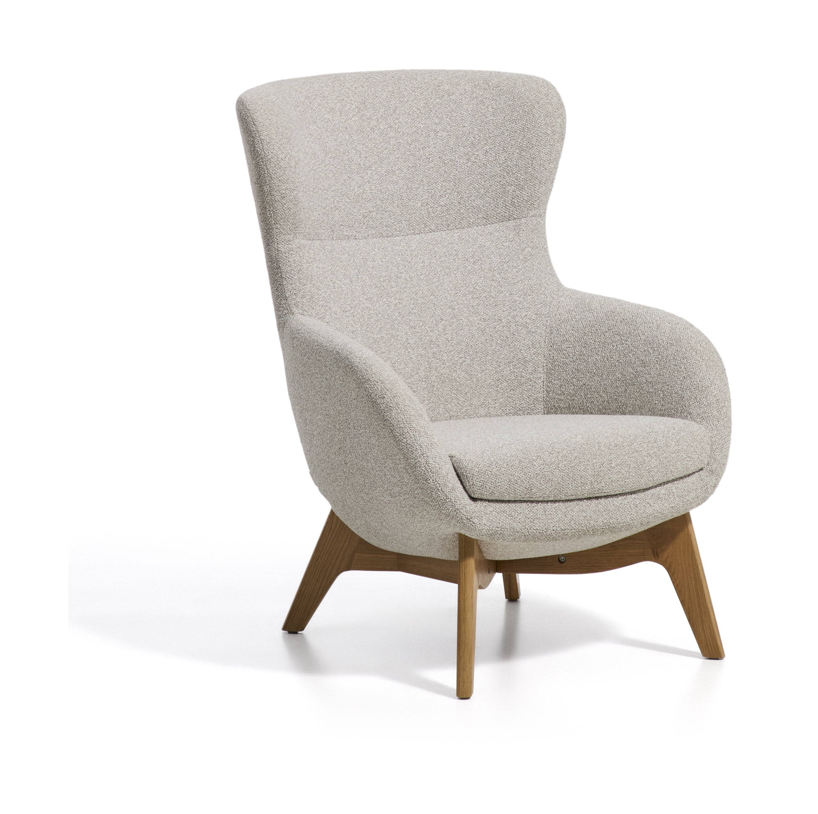 Kave Home Fauteuil Adiran Chenille - Beige/Naturel