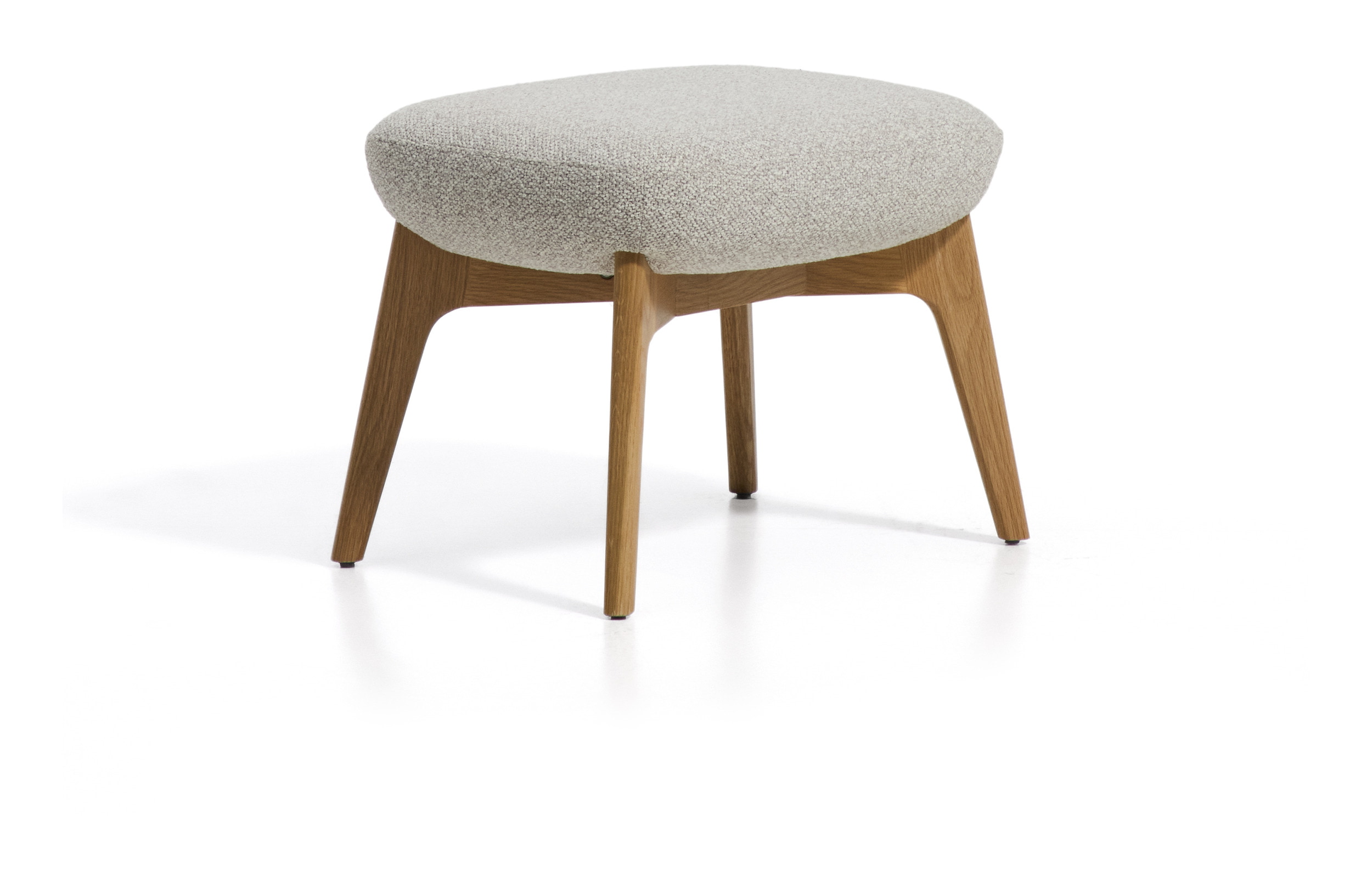 Kave Home Poef Adiran Chenille - Beige/Naturel