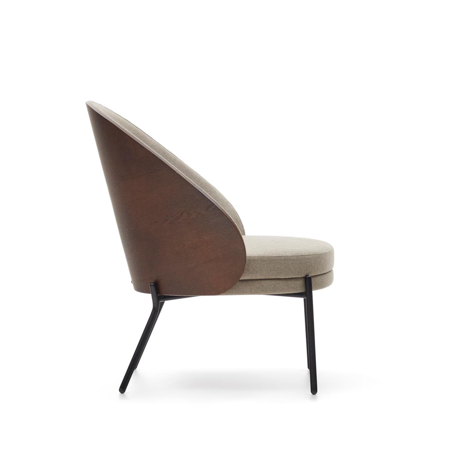 Kave Home Fauteuil 'Eamy' Essenhout, kleur Lichtbruin